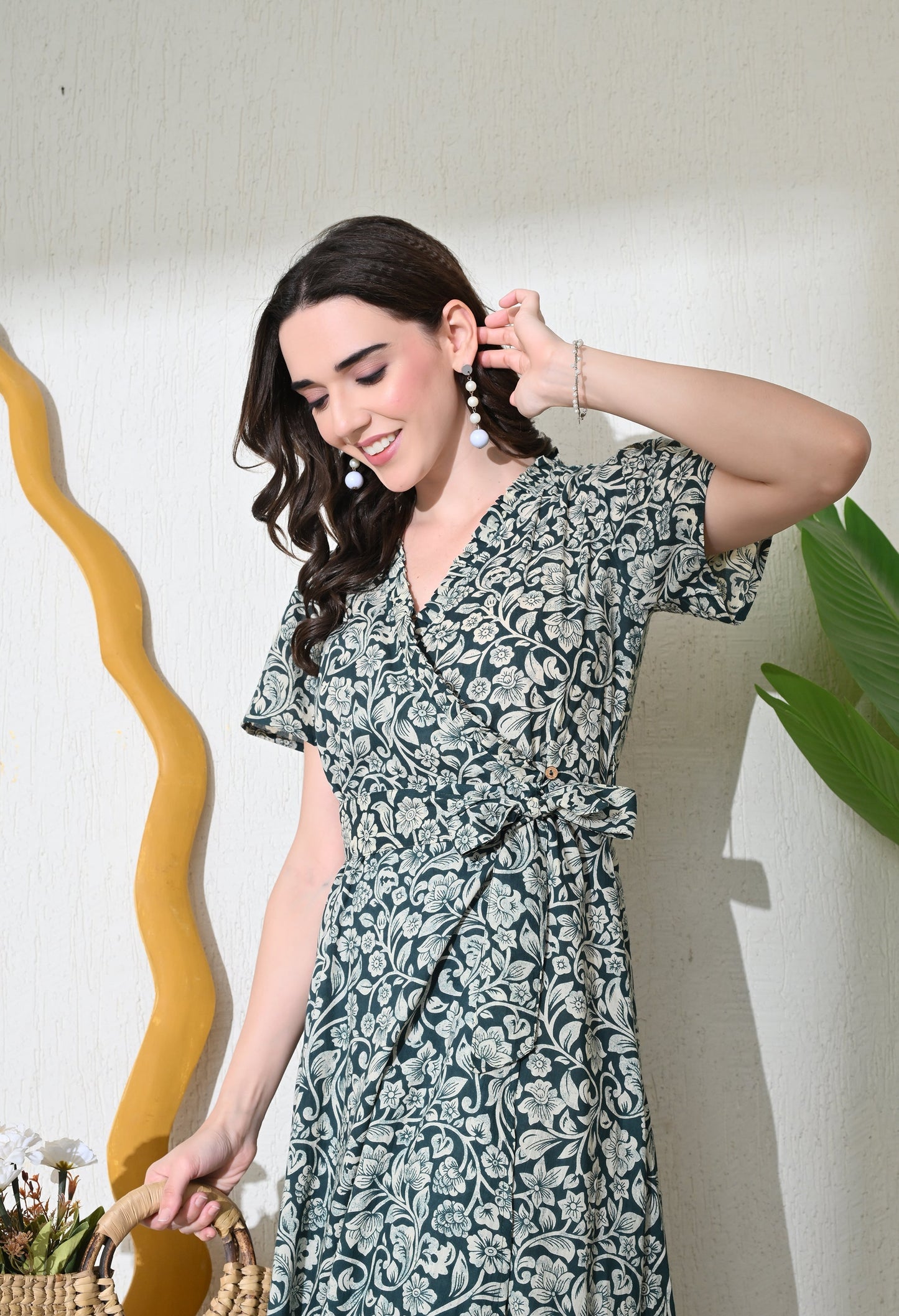 Emerald Kalamkari Wrap