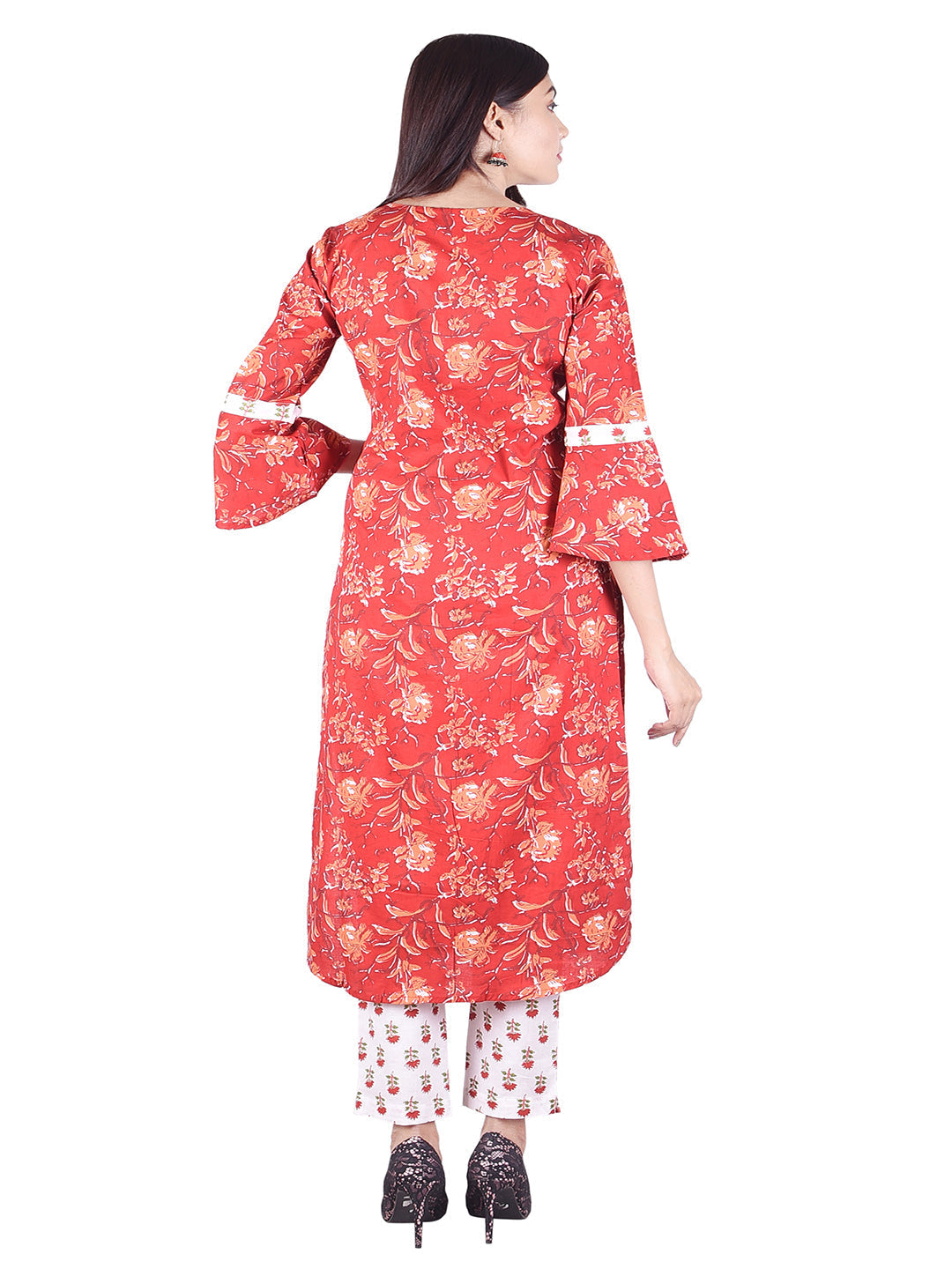 Printed Cotton Straight Kurti With Pant