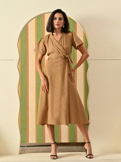 Mocha Wrap Dress