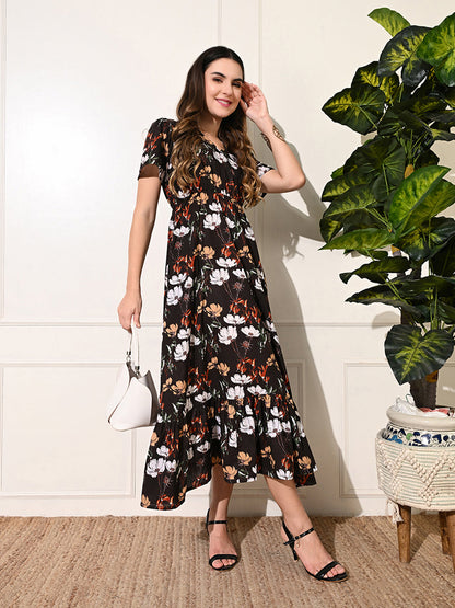 Steaming Coffee Maxi Dress