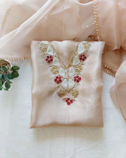 3 Piece simple&Elegant Organza Suit