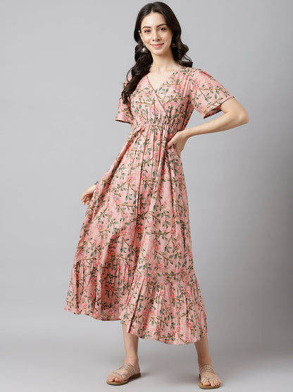 Printed Cotton Fit & Flare Dress
