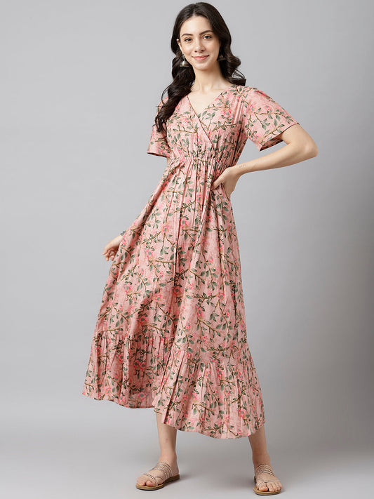 Printed Cotton Fit & Flare Dress