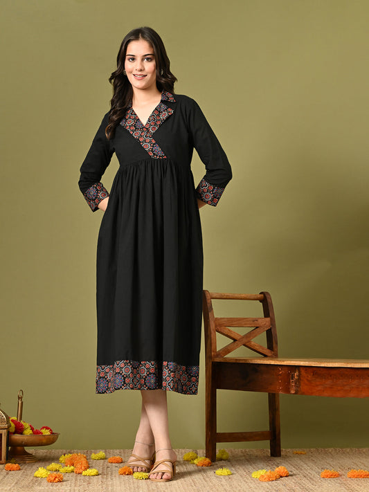 Black Ajrakh Dress