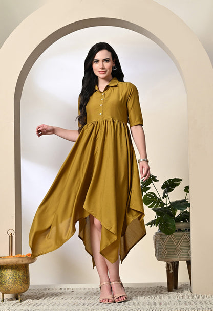 Silk Asymmetric Dress