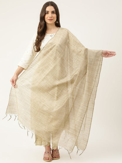 Beige Handloom Dupatta