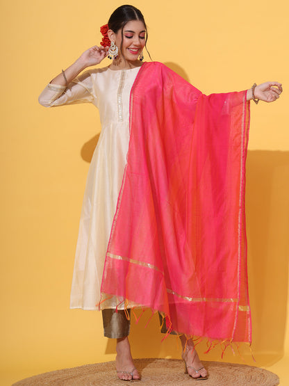 Magenta Handllom Dupatta