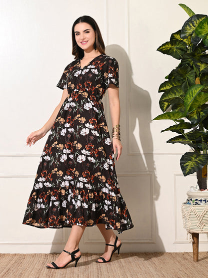 Steaming Coffee Maxi Dress