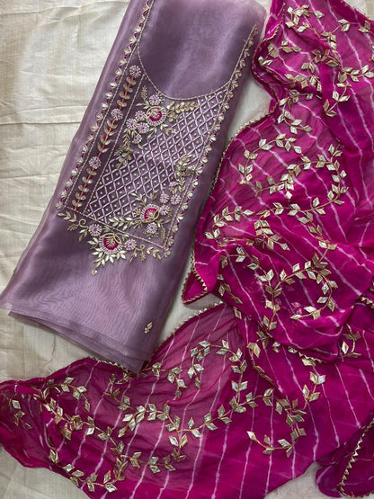 3 Piece Festive Organza Suit