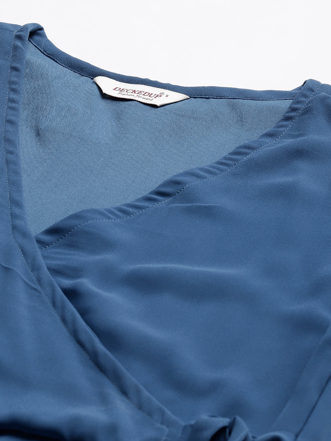 Blue Georgette Aline Midi Dress