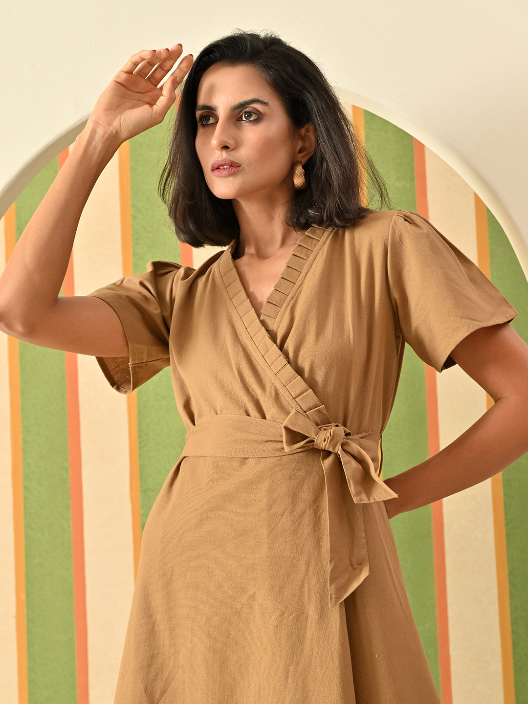 Mocha Wrap Dress