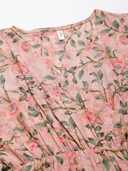 Printed Cotton Fit & Flare Dress