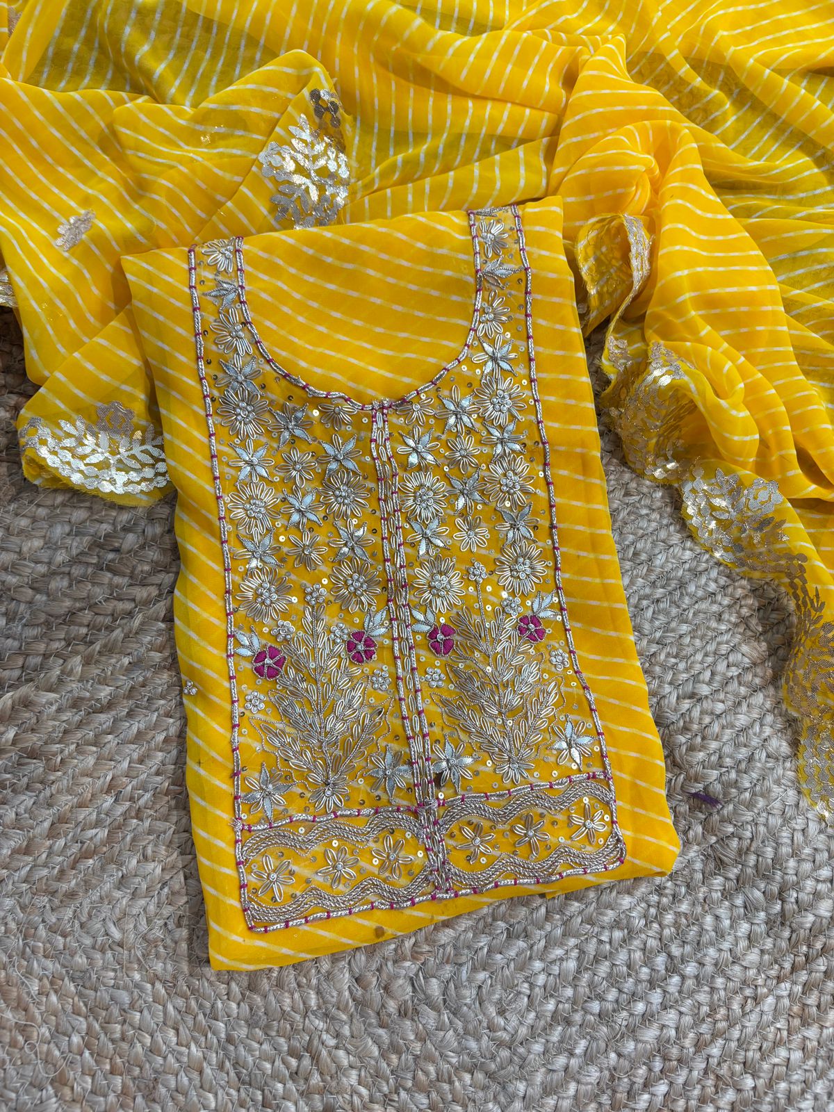 Zardosi Work 60 Gram Georgette Suit in three shades