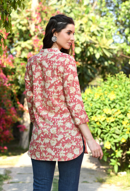 Preety Peach Summer Cotton Tunic