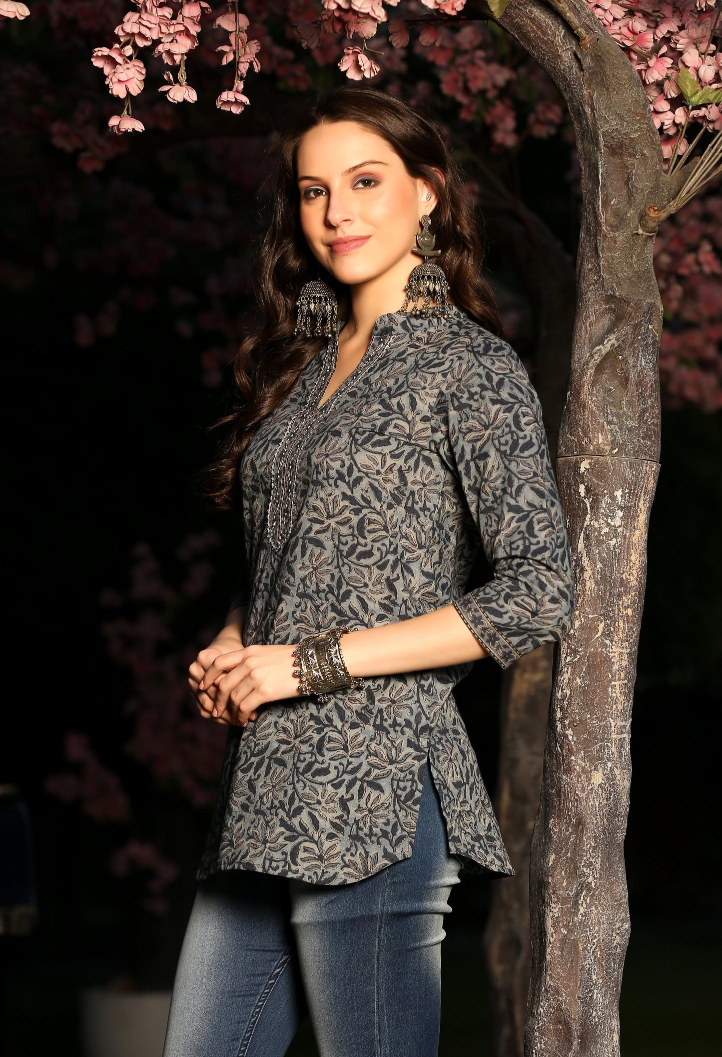 Jaipuri Earthy Block Tunic