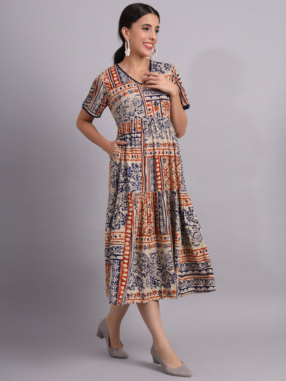 Printed stylish Tiered Dress