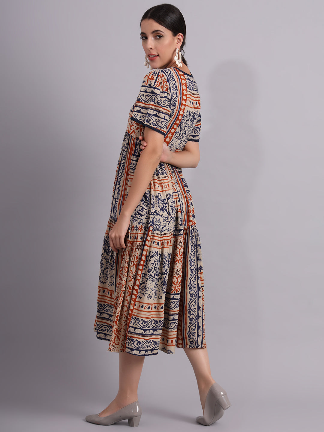 Printed stylish Tiered Dress