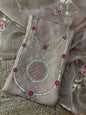 3 Piece ExecusiteOrganza Suit in EnglishShade