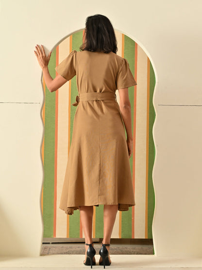 Mocha Wrap Dress