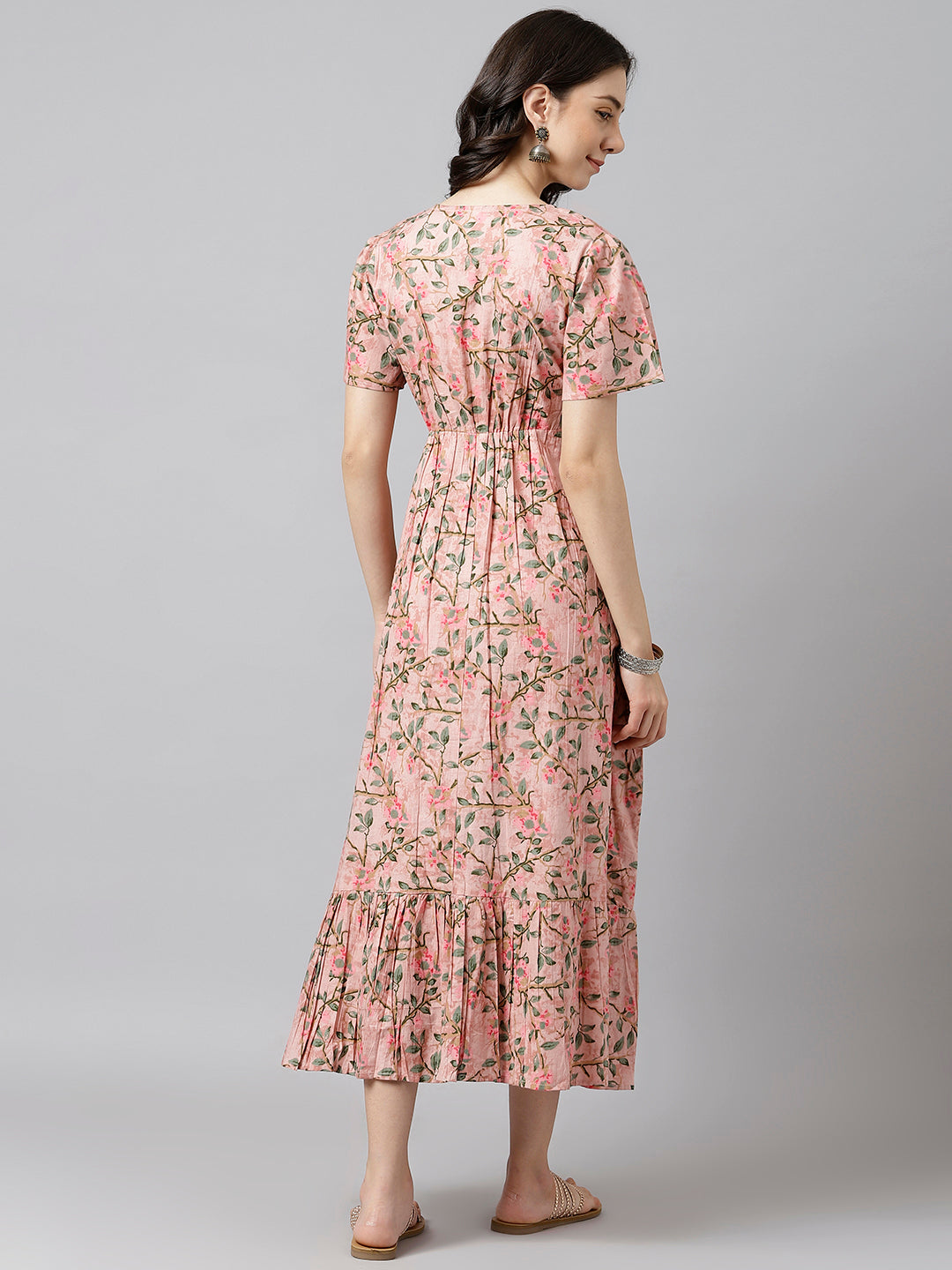 Printed Cotton Fit & Flare Dress