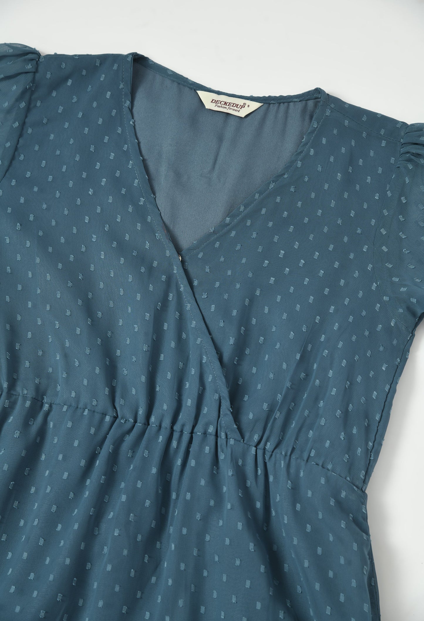 Blue Georgette A-line Dress