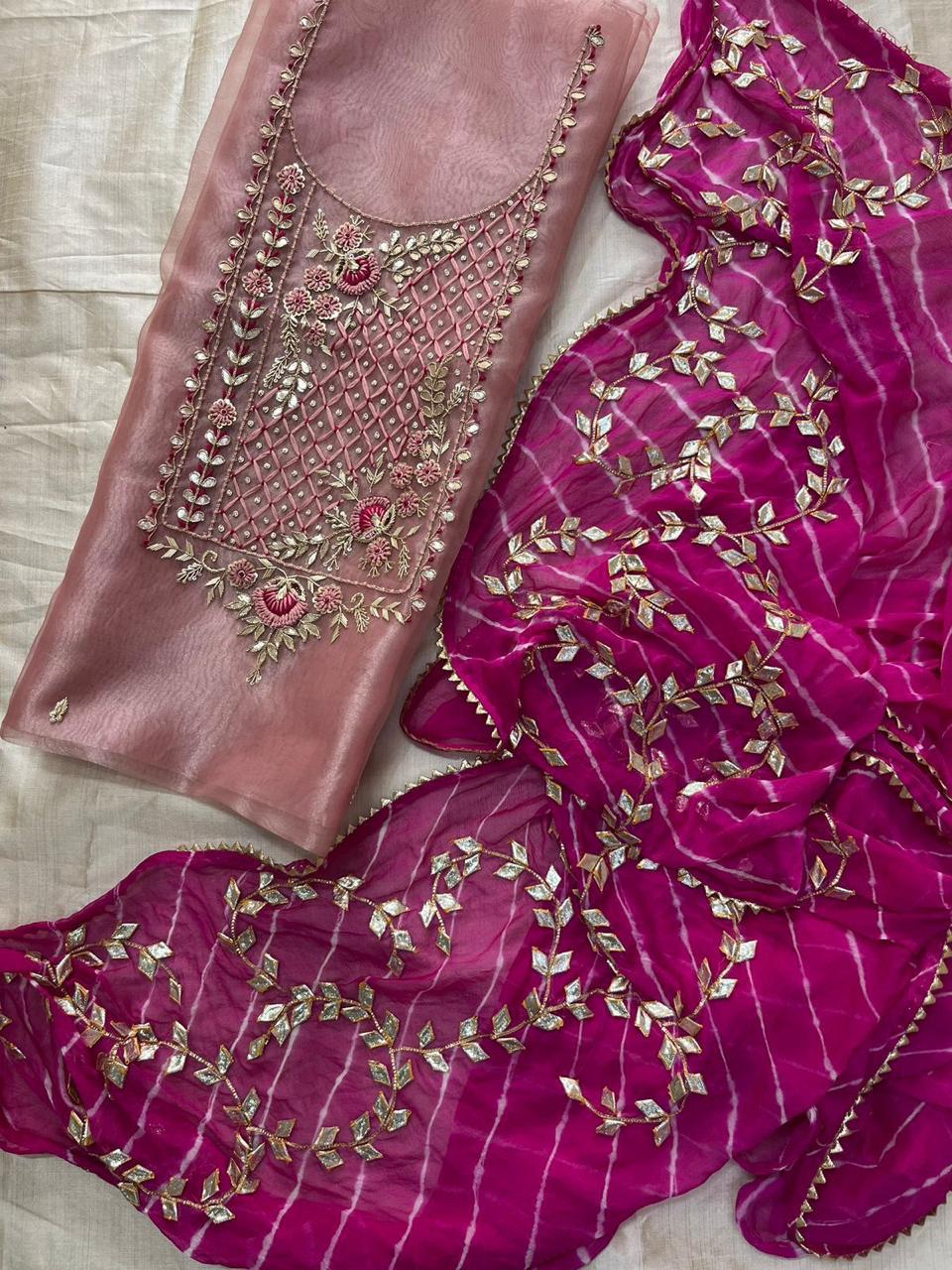 3 Piece Festive Organza Suit