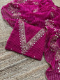 Zardosi Work 60 Gram Georgette Suit in Magenta