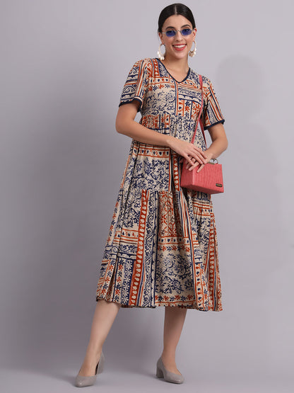 Printed stylish Tiered Dress