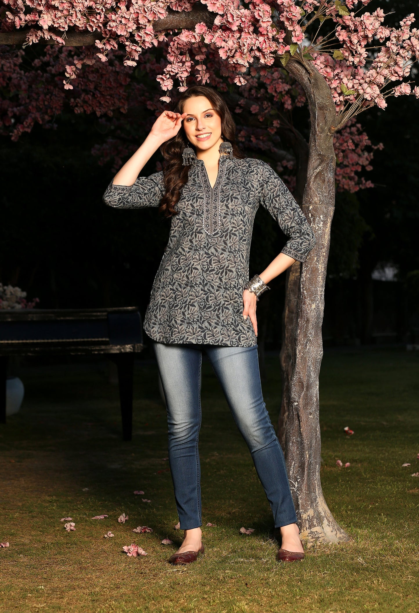 Jaipuri Earthy Block Tunic