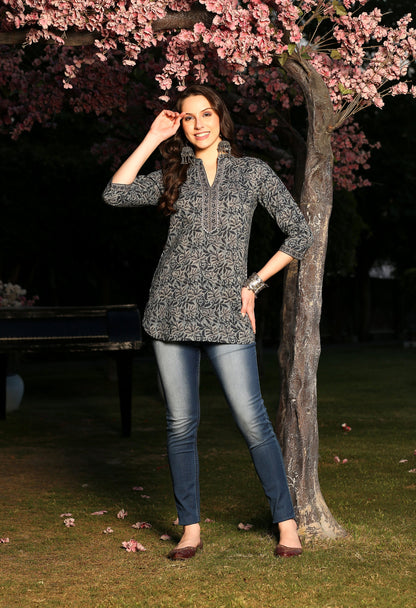 Jaipuri Earthy Block Tunic