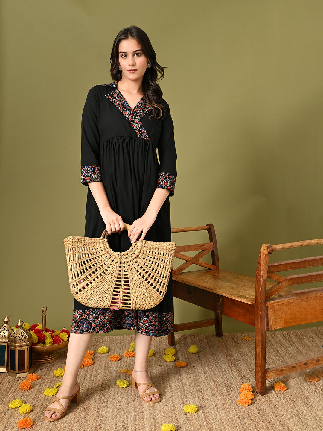 Black Ajrakh Dress