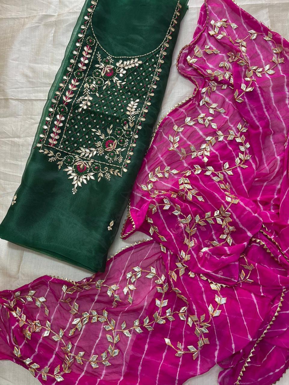 3 Piece Festive Organza Suit