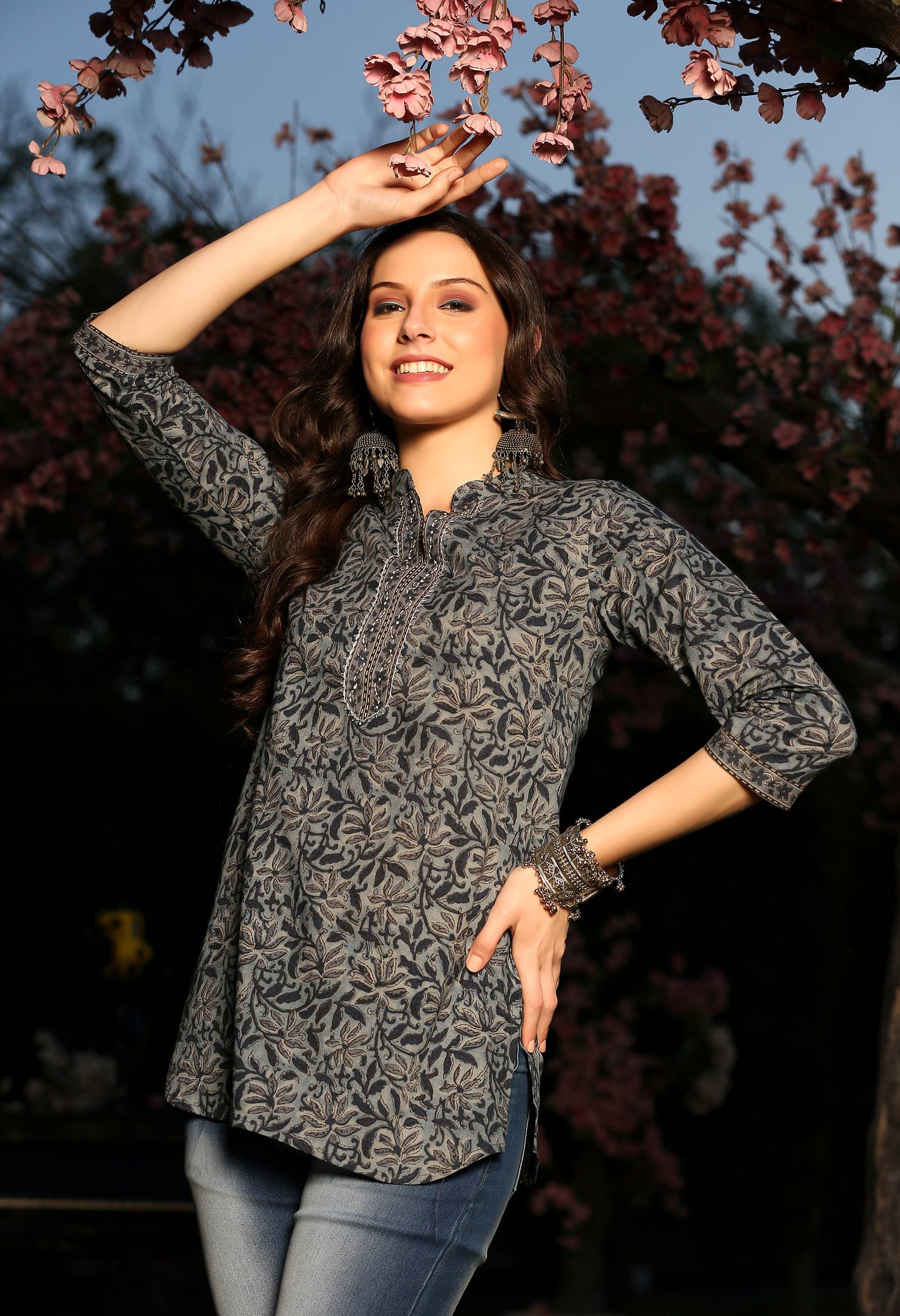 Jaipuri Earthy Block Tunic