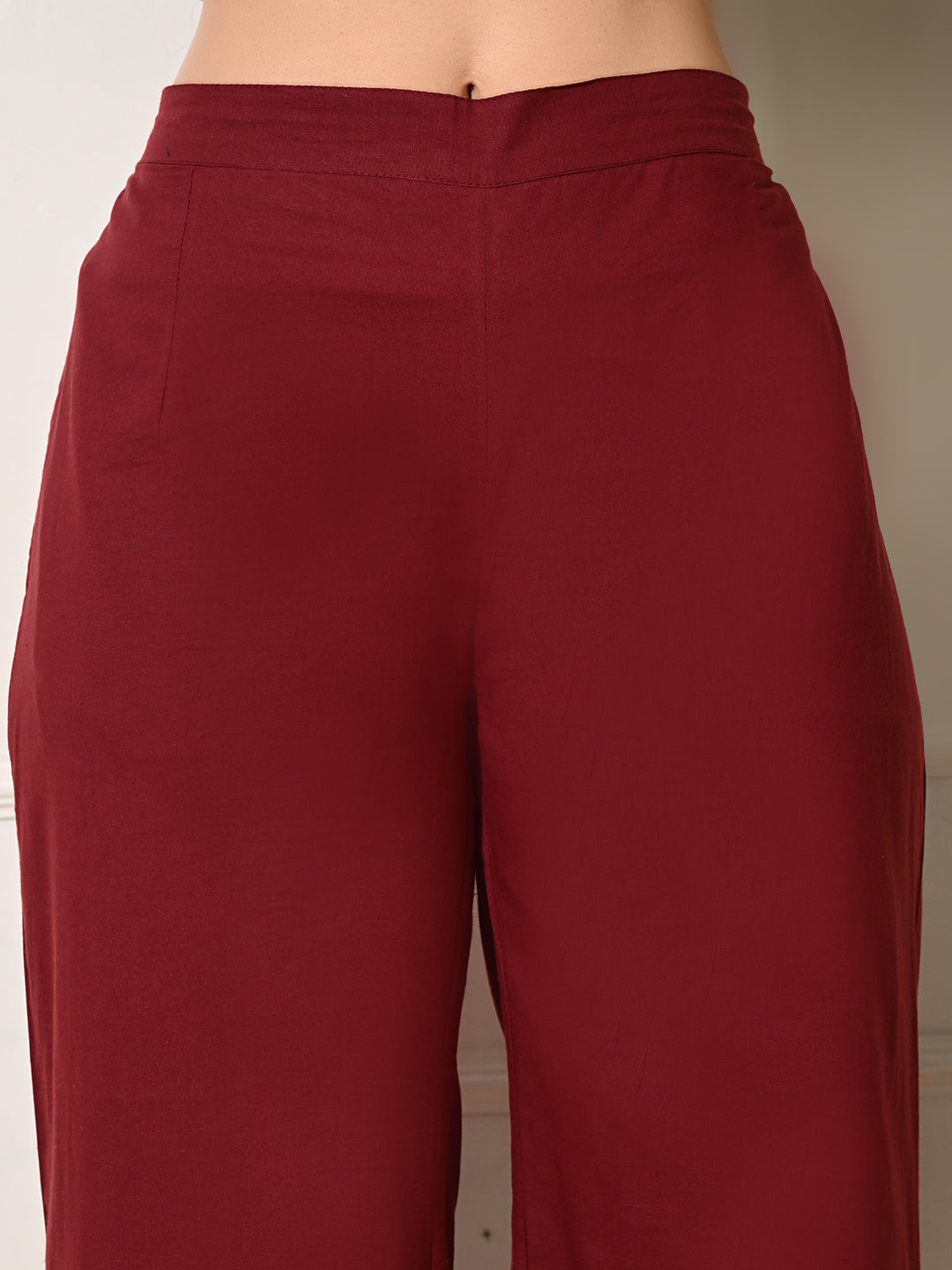 Cotton Maroon Palazzo