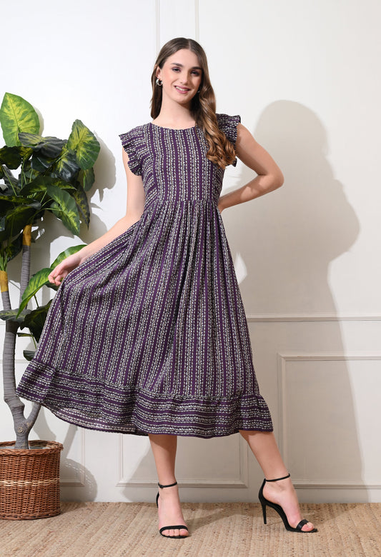 Smoking Cheveron A-line Dress