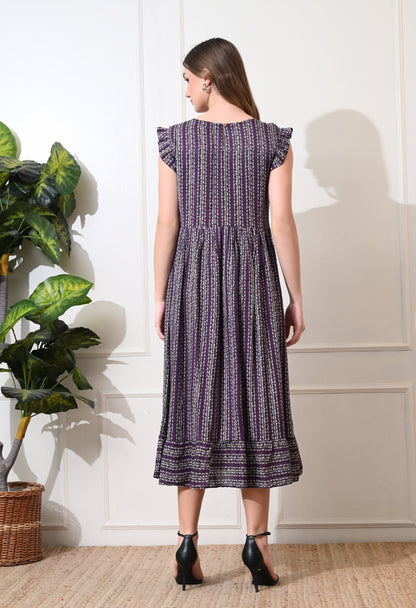 Smoking Cheveron A-line Dress