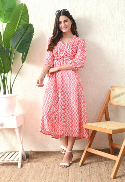 Peachy Wave Dress