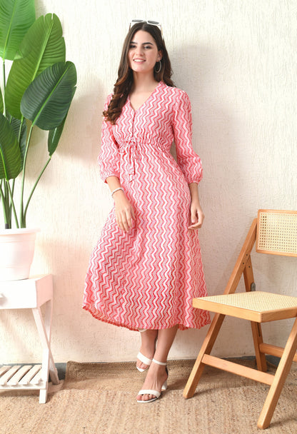 Peachy Wave Dress