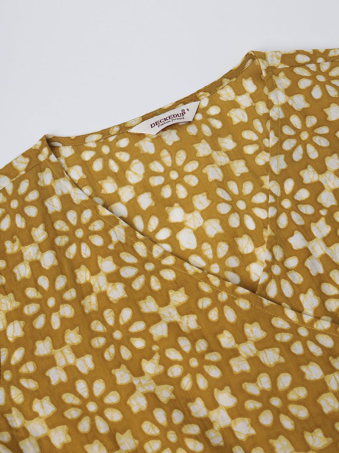 Jaipur Batik Green Angrakha Top - JAIPURHUTZ