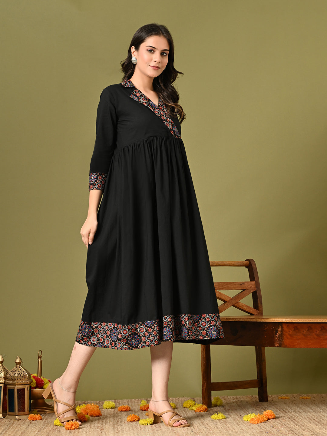 Black Ajrakh Dress