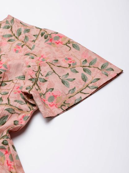 Printed Cotton Fit & Flare Dress