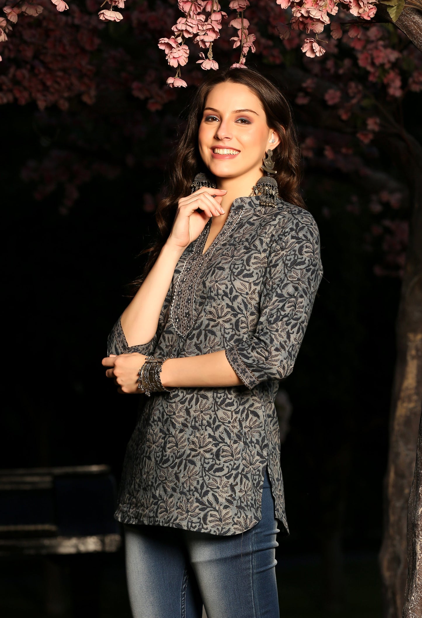 Jaipuri Earthy Block Tunic