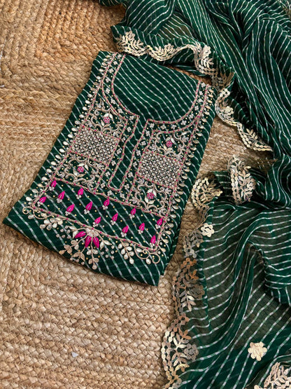 Rich Zardosi Work 60 Gram Georgette Suit in two colors