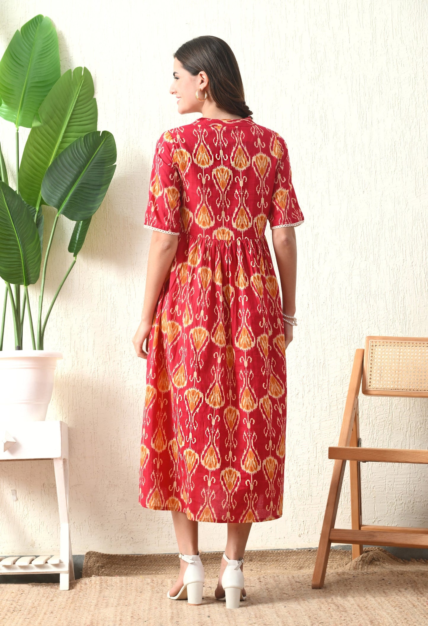 Red Ikat Dress