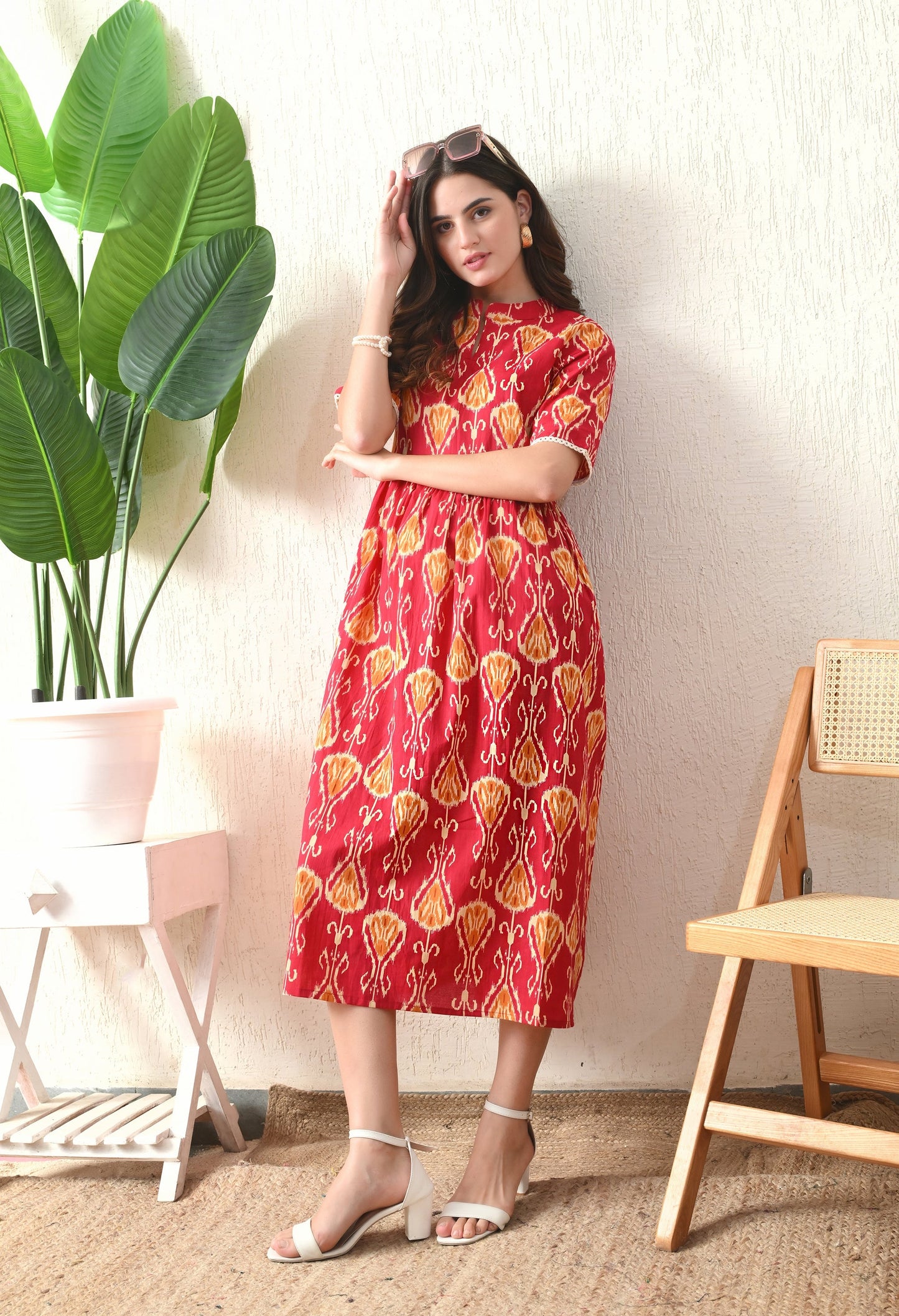 Red Ikat Dress