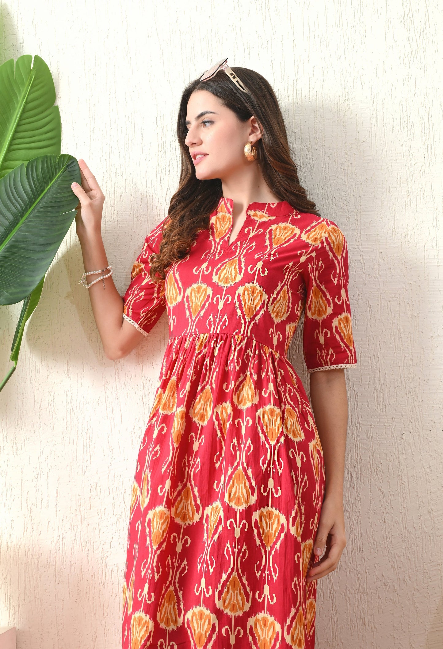 Red Ikat Dress