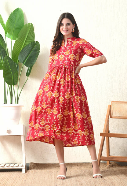 Red Ikat Dress