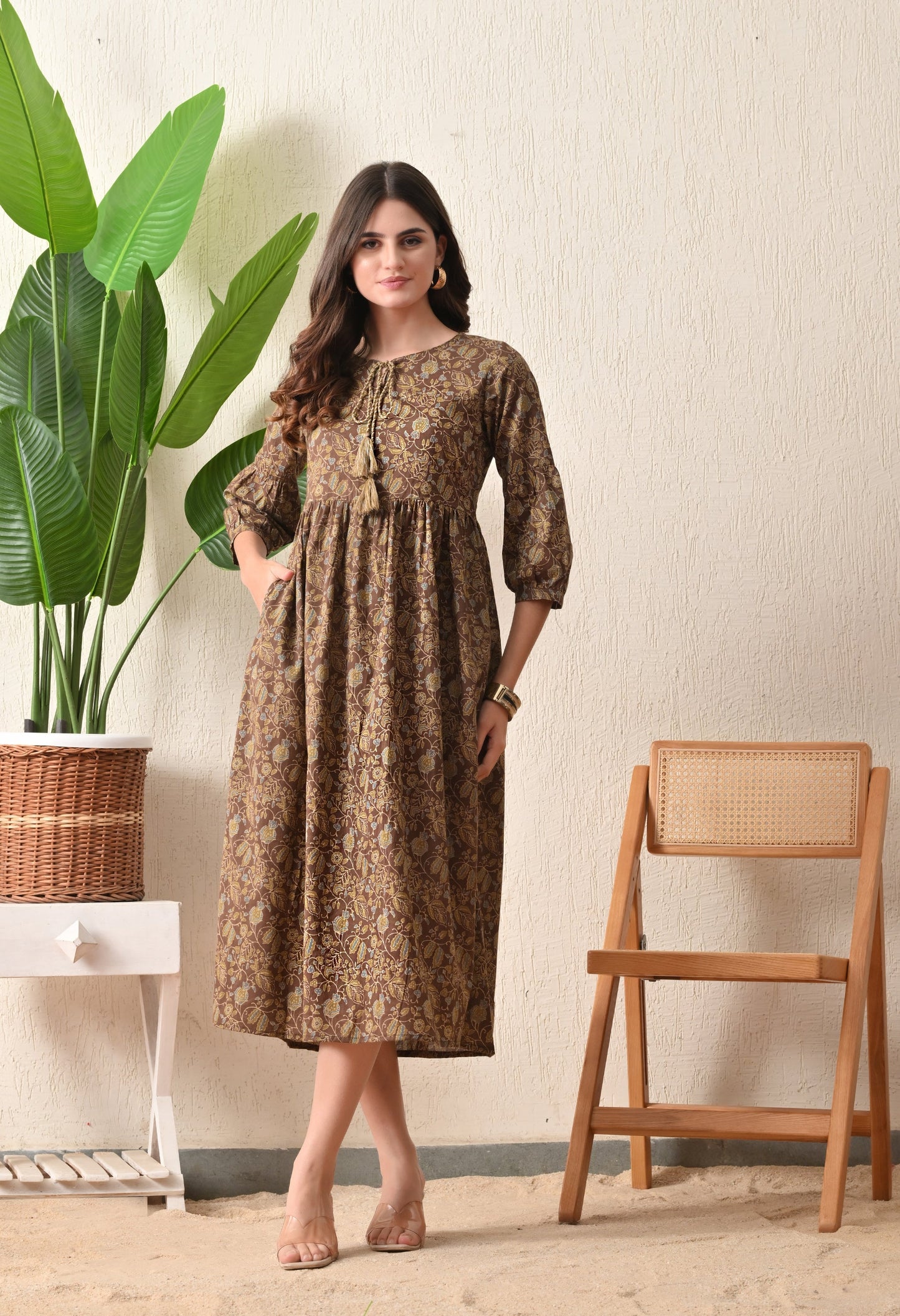 Ajrakh Tussel Dress