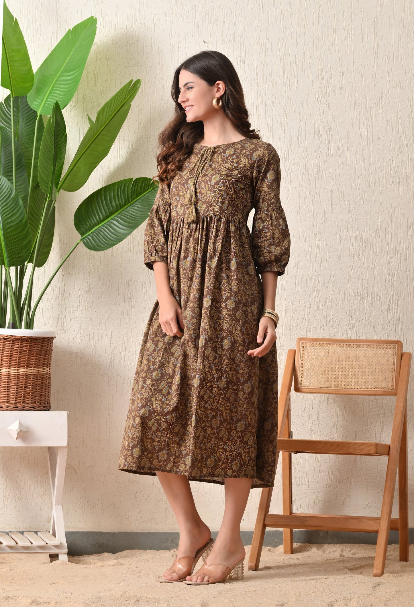 Ajrakh Tussel Dress