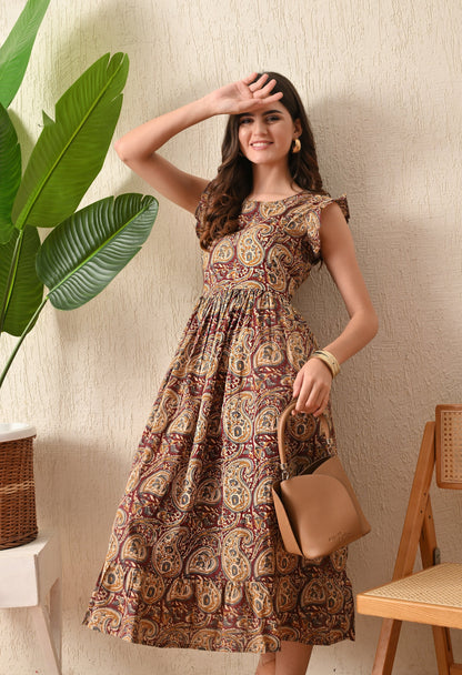 Brown Boho Dress